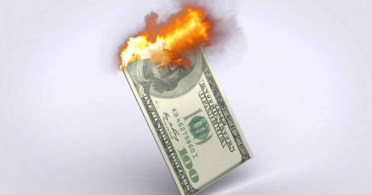 dollar, 100 dollar bill, dollar burning-2387088.jpg
